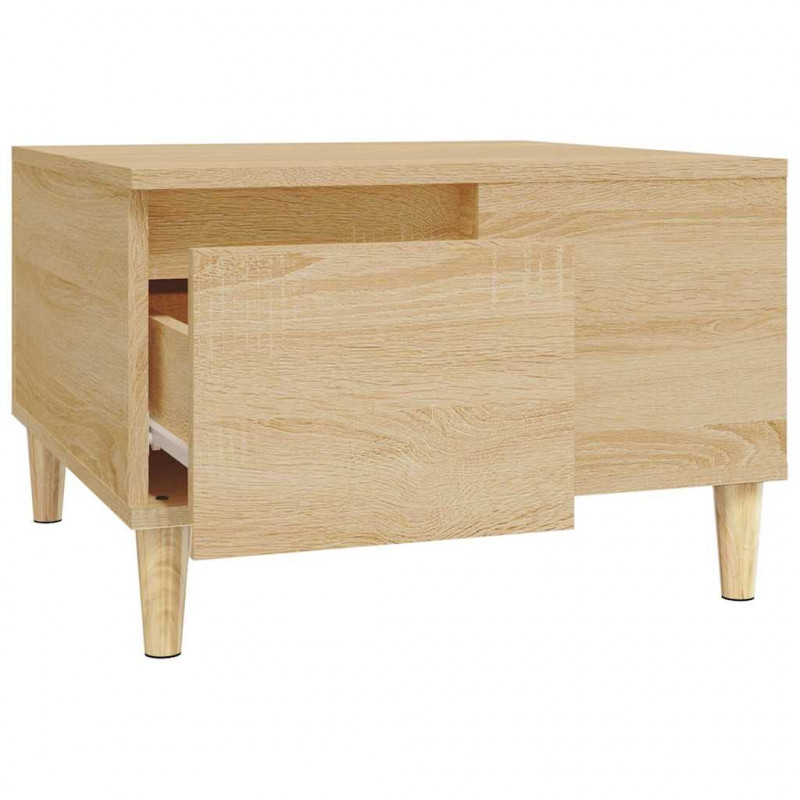 Stolik kawowy, dąb sonoma 55x55x36,5 cm materiał drewnopochodny