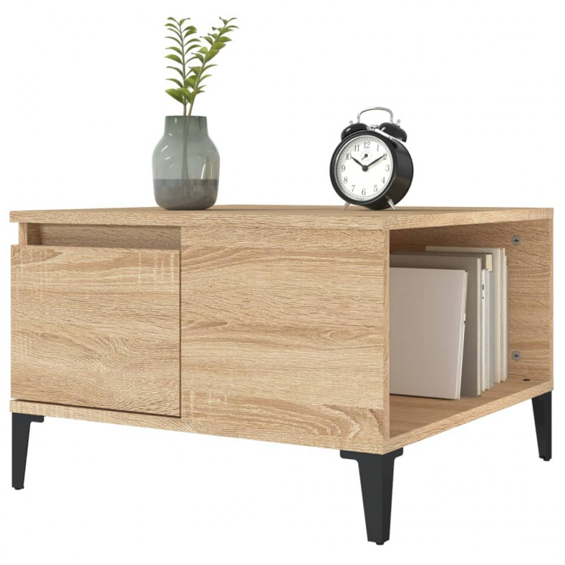 Stolik kawowy, dąb sonoma 55x55x36,5 cm materiał drewnopochodny