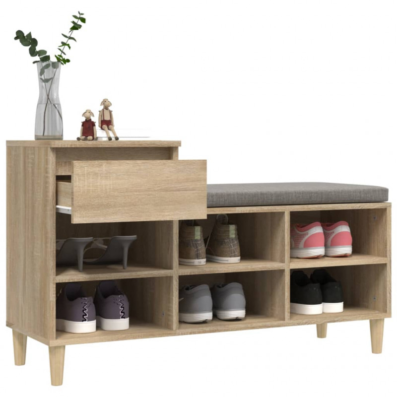 Szafka na buty, dąb sonoma, 102x36x60 cm