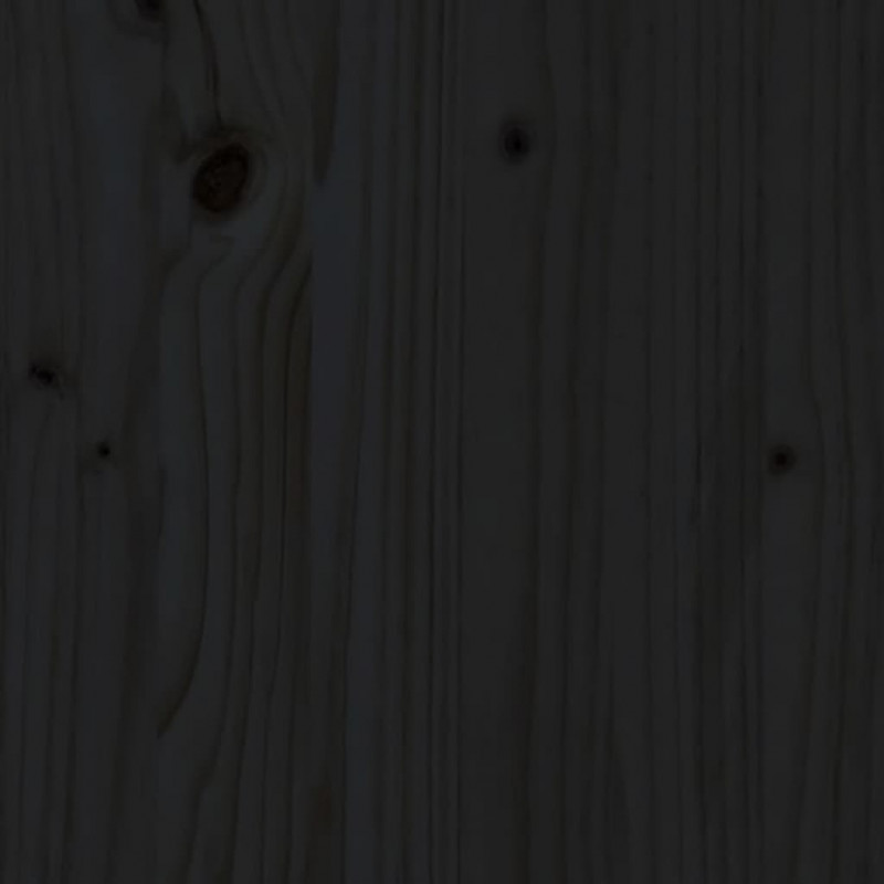 Łóżko z palet, czarne, 180x200 cm, lite drewno