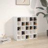 Szafka na wino biała 56x25x56 cm lite drewno sosnowe