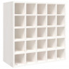 Szafka na wino biała 56x25x56 cm lite drewno sosnowe