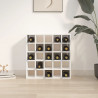 Szafka na wino biała 56x25x56 cm lite drewno sosnowe