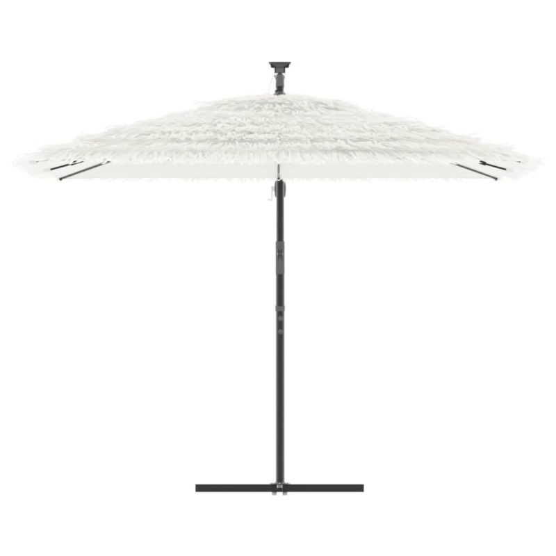 Parasol ogrodowy na stalowym słupku, biały, 290x290x238 cm