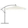 Parasol ogrodowy na stalowym słupku, biały, 290x290x238 cm