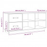 Szafka na buty, czarna, 100x34x45 cm, lite drewno sosnowe
