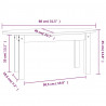 Stolik kawowy, szary, 80x40x35 cm, lite drewno sosnowe