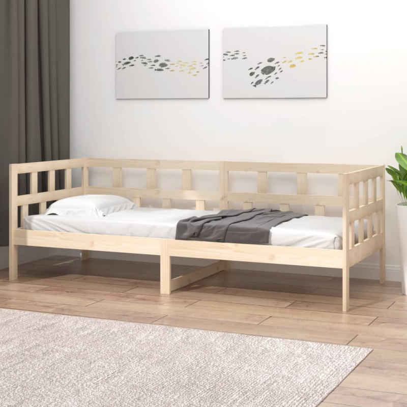 Łóżko dzienne, lite drewno sosnowe, 80x200 cm