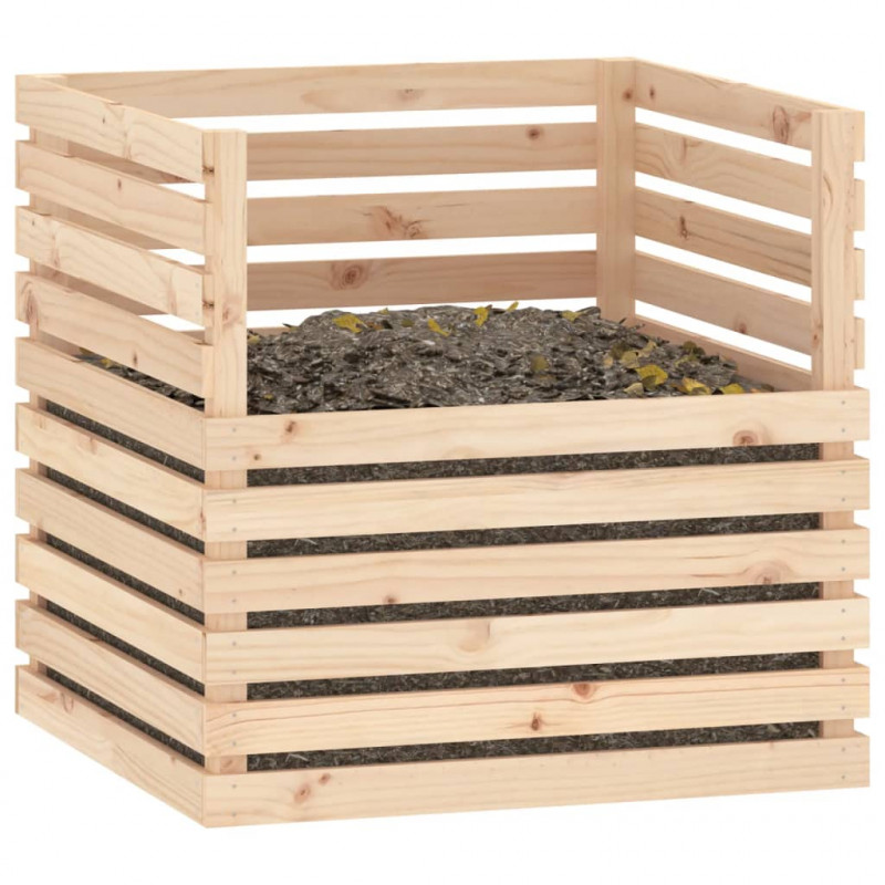 Kompostownik, 80x80x78 cm, lite drewno sosnowe