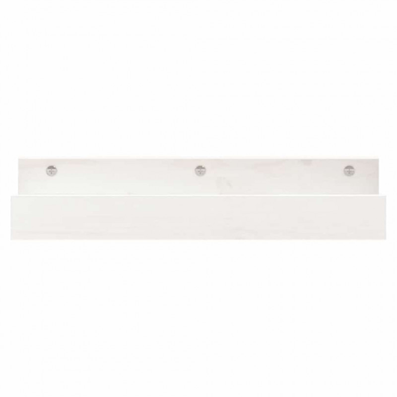 Półki ścienne, 2 szt., białe, 50x12x9 cm, drewno sosnowe