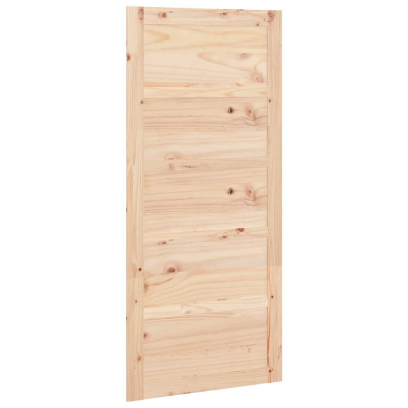 Drzwi przesuwne, 90x1,8x204,5 cm, lite drewno sosnowe