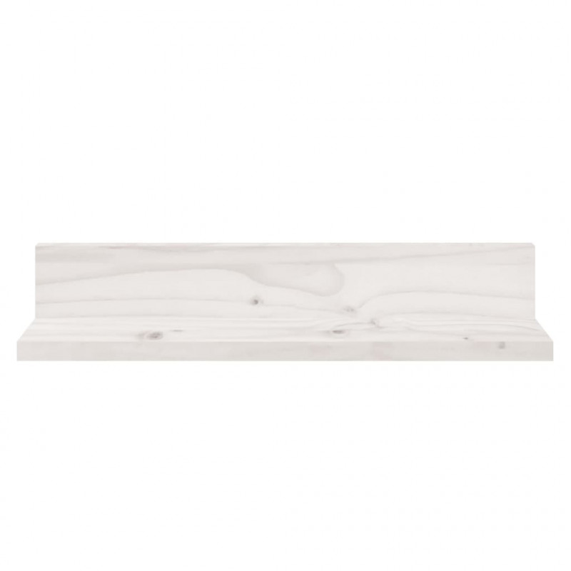 Półki ścienne, 2 szt., białe, 50x11x9 cm, drewno sosnowe