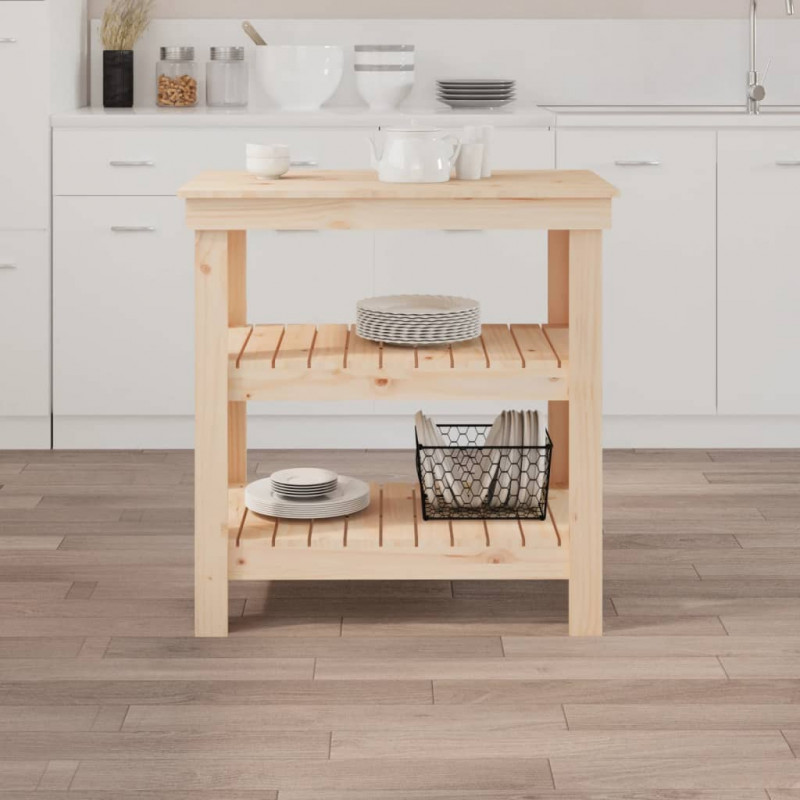 Stolik roboczy, 78,5x50x80 cm, lite drewno sosnowe
