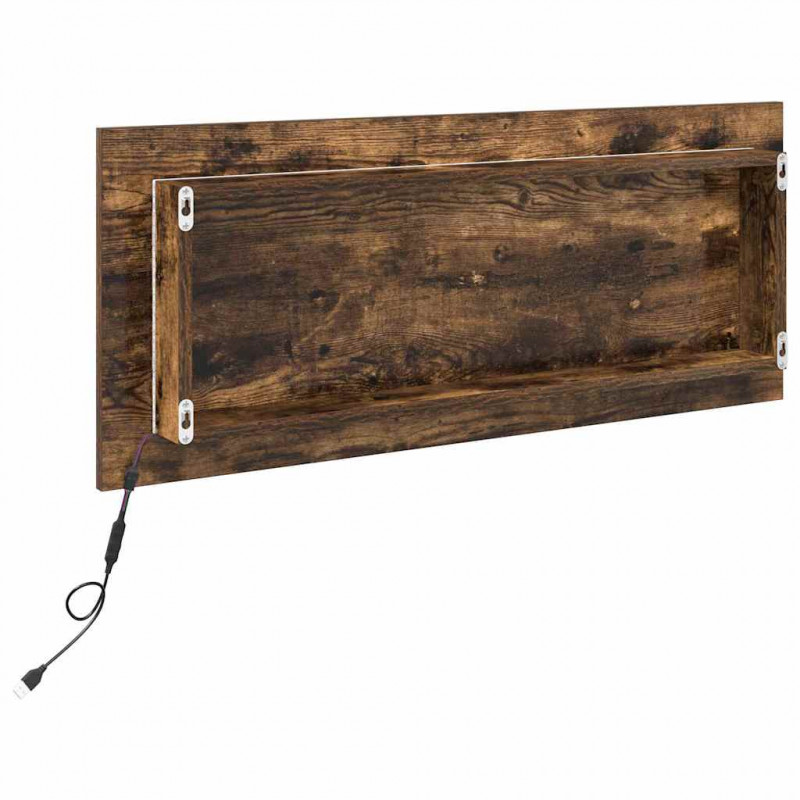 Lustro Dąb wędzony 90 x 8,5 x 37 cm Materiał drewnopochodny