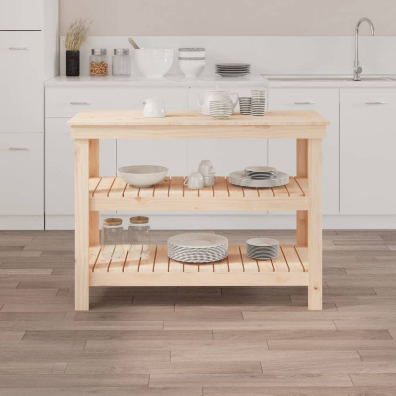 Stolik roboczy, 110,5x50x80 cm, lite drewno sosnowe