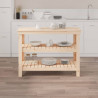 Stolik roboczy, 110,5x50x80 cm, lite drewno sosnowe
