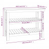 Stolik roboczy, 110,5x50x80 cm, lite drewno sosnowe