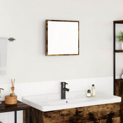Lustro łazienkowe LED Z lustrem Dąb wędzony 40 x 37 x 8.5 cm