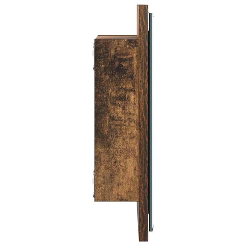Lustro łazienkowe LED Z lustrem Dąb wędzony 40 x 37 x 8.5 cm