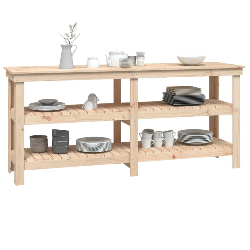 Stolik roboczy, 181x50x80 cm, lite drewno sosnowe