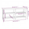 Stolik roboczy, 181x50x80 cm, lite drewno sosnowe