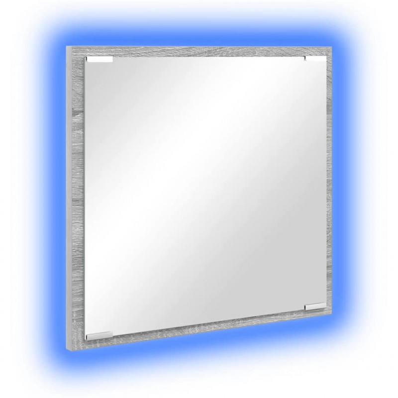 Lustro łazienkowe LED Z lustrem Szary Sonoma 40 x 37 x 8.5 cm