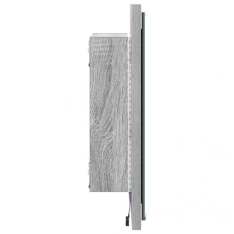 Lustro łazienkowe LED Z lustrem Szary Sonoma 40 x 37 x 8.5 cm