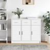 Komoda Biała 91x28x75 cm Drewno konstrukcyjne