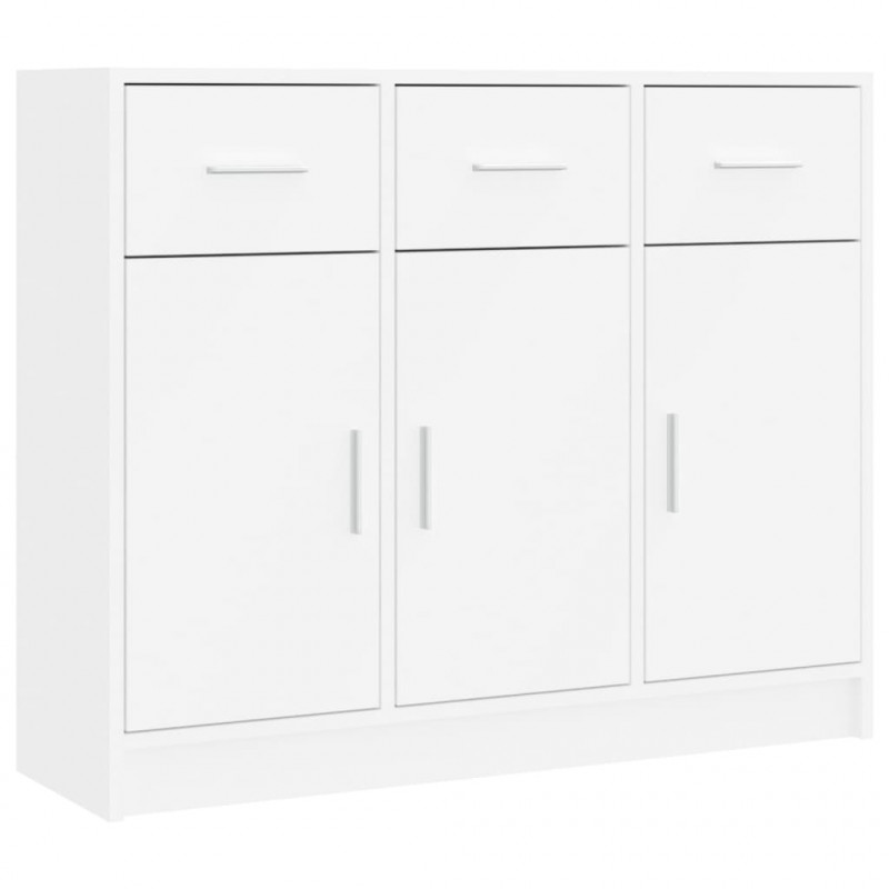 Komoda Biała 91x28x75 cm Drewno konstrukcyjne
