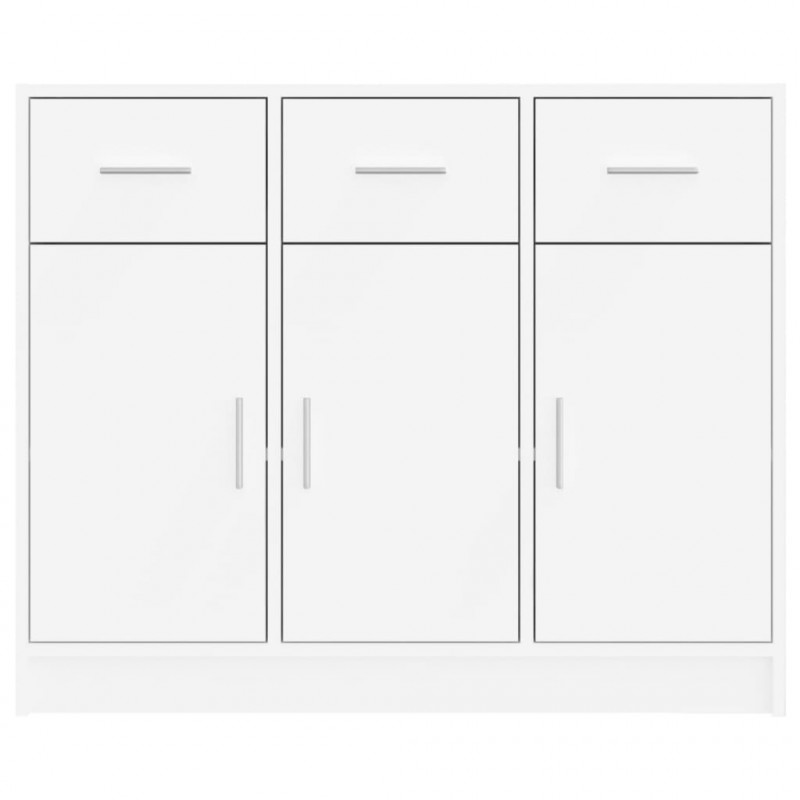 Komoda Biała 91x28x75 cm Drewno konstrukcyjne