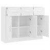 Komoda Biała 91x28x75 cm Drewno konstrukcyjne