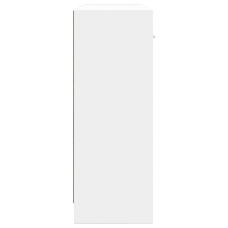 Komoda Biała 91x28x75 cm Drewno konstrukcyjne