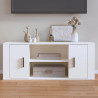 Szafka pod TV, biała, 100x35x40 cm, materiał drewnopochodny
