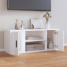 Szafka pod TV, biała, 100x35x40 cm, materiał drewnopochodny