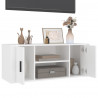Szafka pod TV, biała, 100x35x40 cm, materiał drewnopochodny