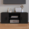 Szafka pod TV, czarna, 100x35x40 cm, materiał drewnopochodny