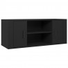 Szafka pod TV, czarna, 100x35x40 cm, materiał drewnopochodny