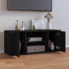Szafka pod TV, czarna, 100x35x40 cm, materiał drewnopochodny