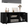 Szafka pod TV, czarna, 100x35x40 cm, materiał drewnopochodny