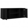 Szafka pod TV, czarna, 100x35x40 cm, materiał drewnopochodny