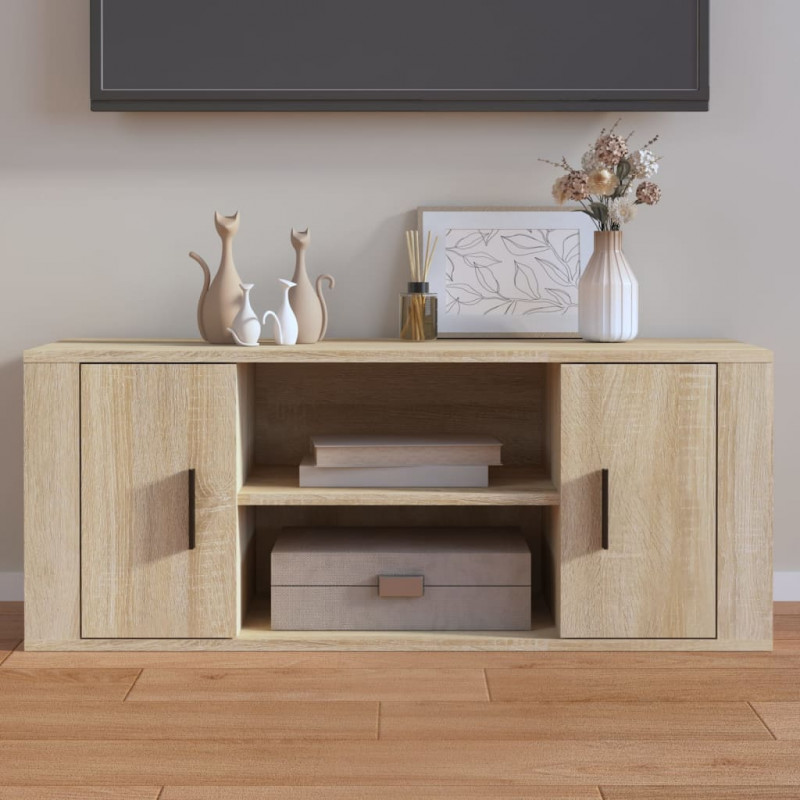 Szafka pod telewizor, dąb sonoma, 100x35x40 cm