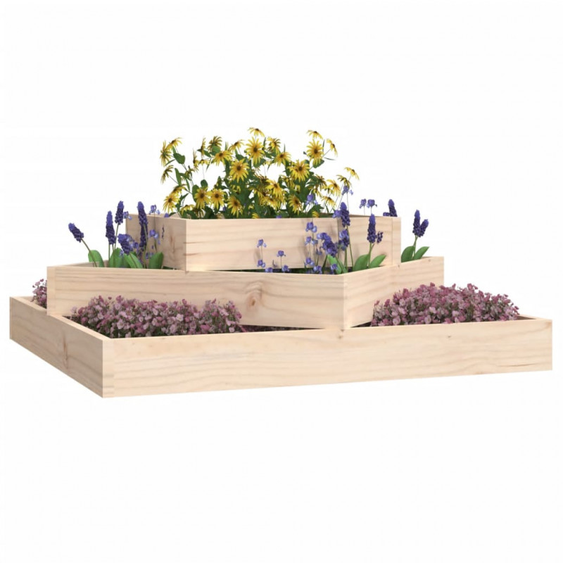 Donica, 83x83x27 cm, lite drewno sosnowe