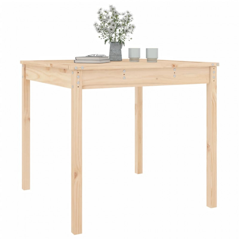 Stolik ogrodowy, 82,5x82,5x76 cm, lite drewno sosnowe