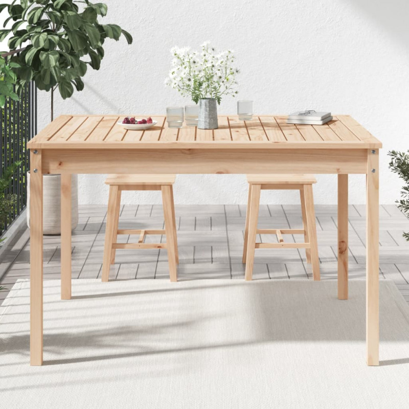 Stolik ogrodowy, 121x82,5x76 cm, lite drewno sosnowe
