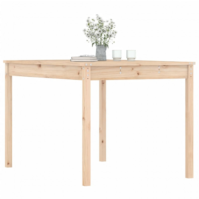 Stolik ogrodowy, 121x82,5x76 cm, lite drewno sosnowe