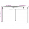Stolik ogrodowy, 121x82,5x76 cm, lite drewno sosnowe