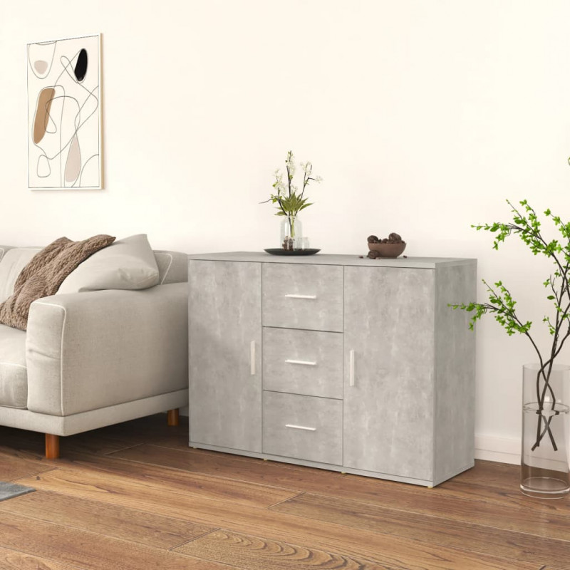 Szafka, szarość betonu, 91x29,5x65 cm, materiał drewnopochodny