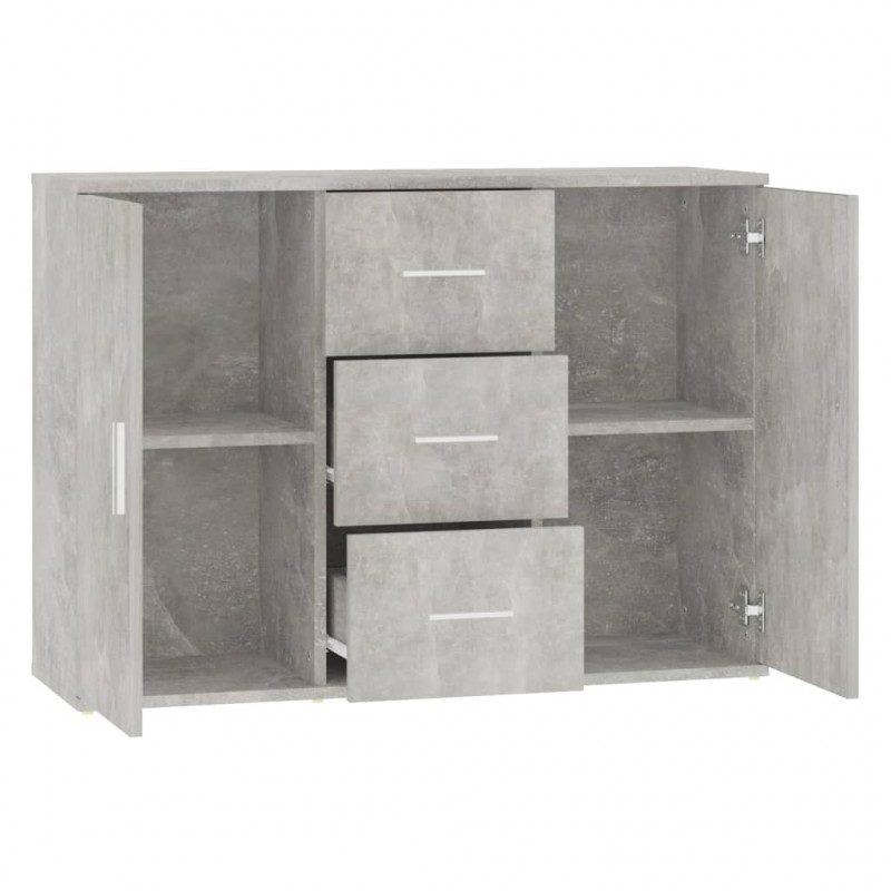 Szafka, szarość betonu, 91x29,5x65 cm, materiał drewnopochodny