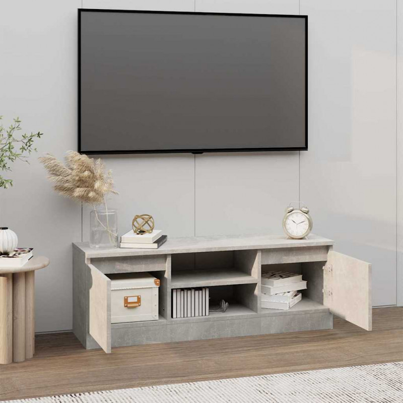 Szafka pod TV, z drzwiczkami, szarość betonu, 102x30x36 cm