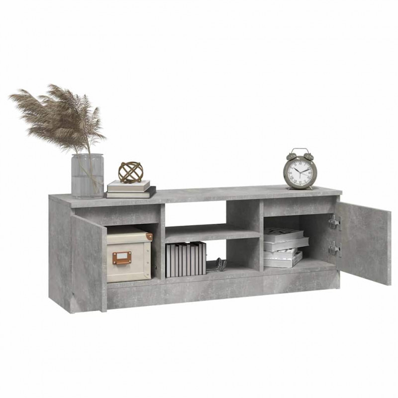 Szafka pod TV, z drzwiczkami, szarość betonu, 102x30x36 cm